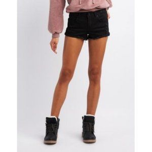 Refuge Black Denim Cotton Jean Shorts Size 0